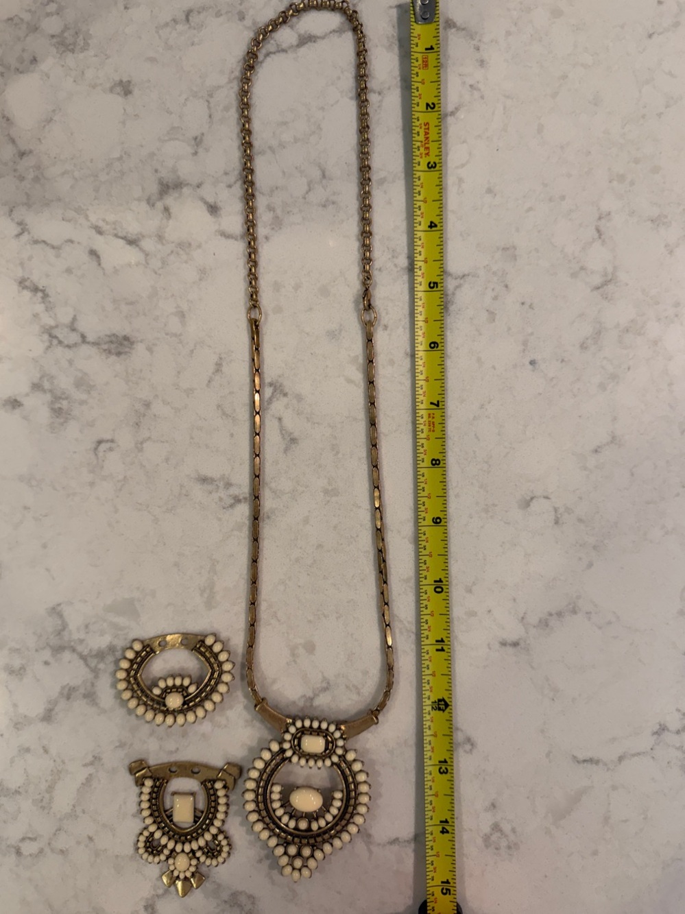 Stella and Dot Ivory Beaded Statement Necklace - 8 necklaces in 1! - Picture 8 of 13